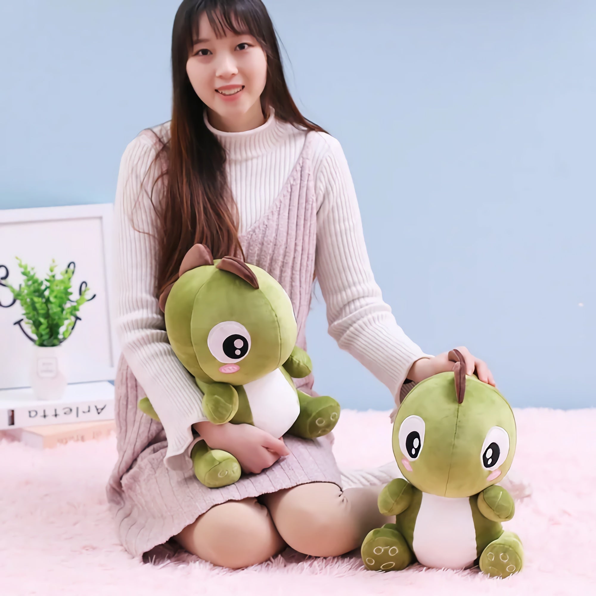 Baby Dino Big-Eyed Plush Dinosaur - Hops and Pops - Cute - Plushies - Kawaii - Dinosaur Plush - Stuffed Animals