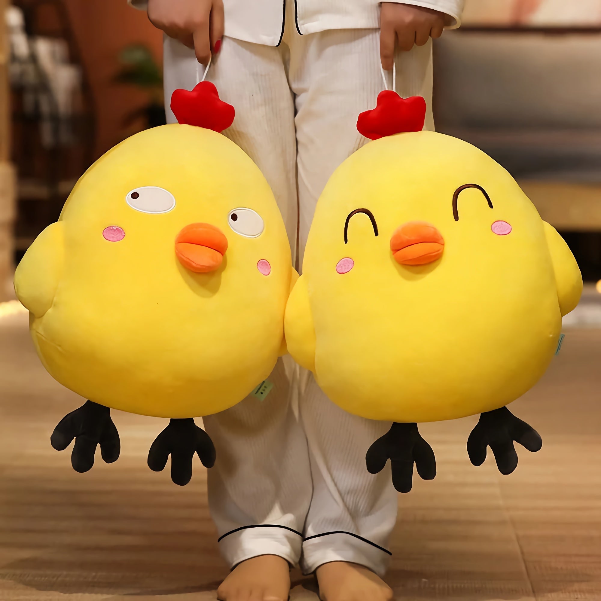 Chubby Chick Plushies - Hops and Pops - Cute - Plushies - Kawaii - Chicken Plush - Theme: Cartoonish