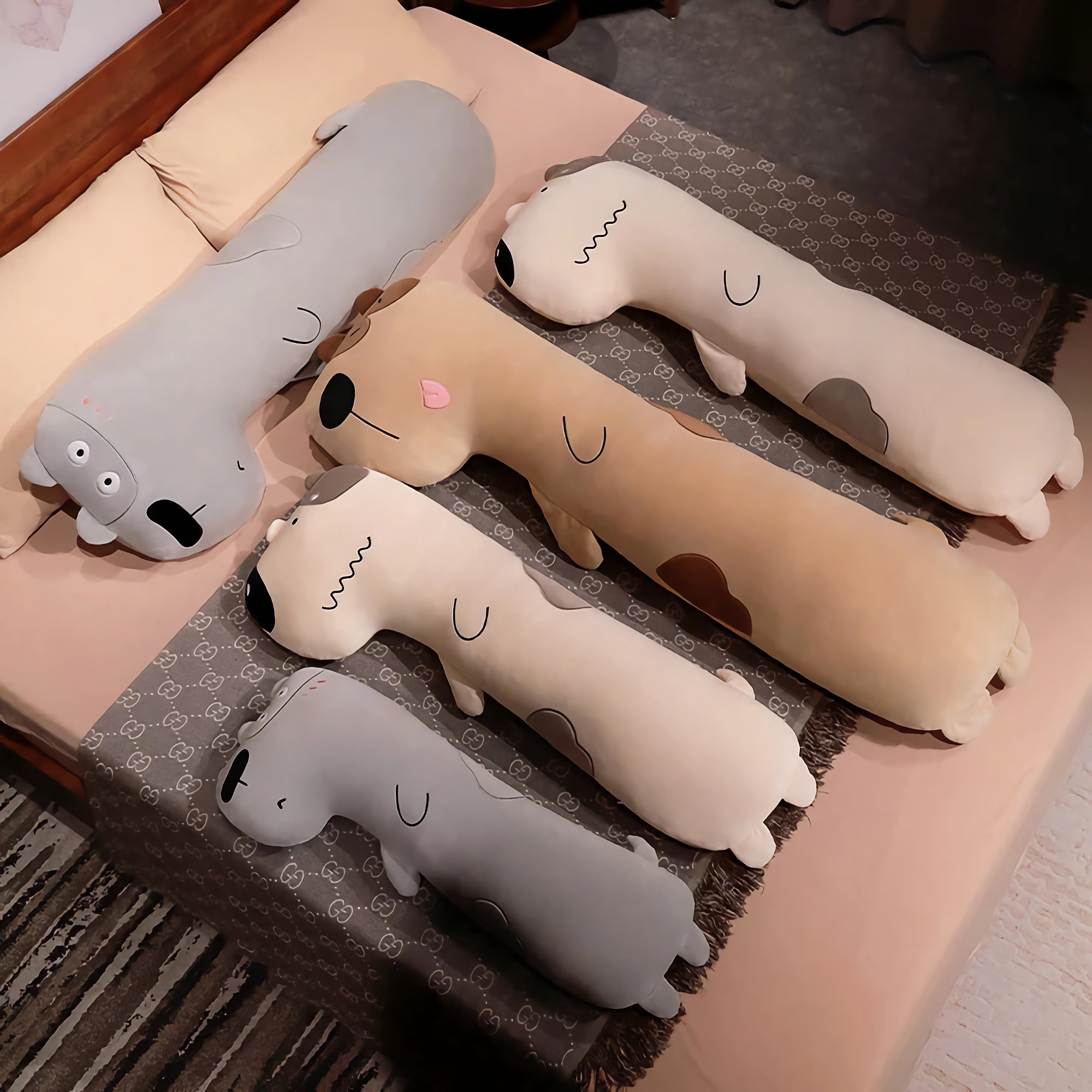 Lanky Pups Looong Plush Dog Pillows - Hops and Pops - Cute - Plushies - Kawaii - Stuffed Animals