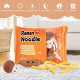 Orange Ramen Sausage & Mushroom Peeakaboo Plush Set