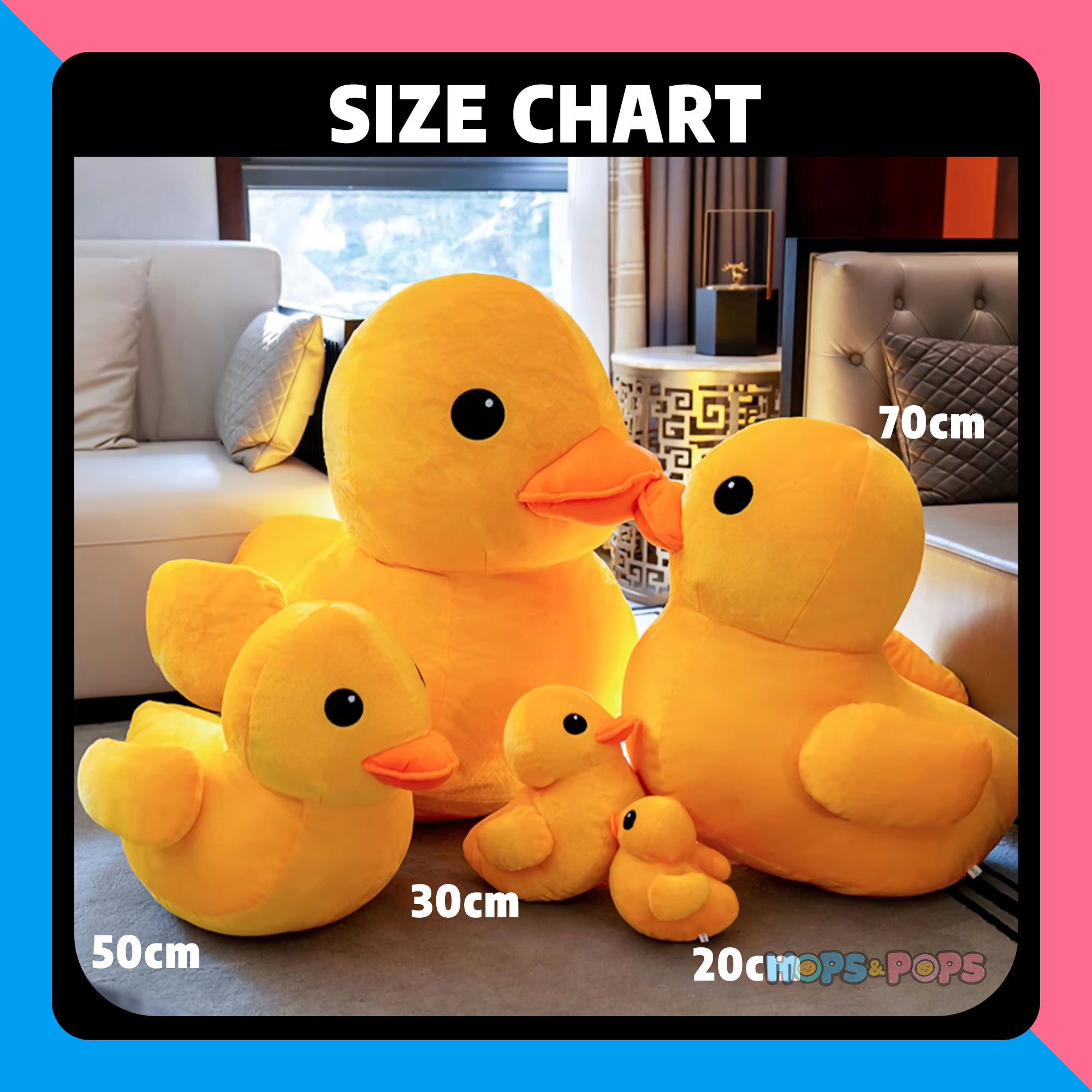 Size Chart for Jumbo Quack Buddy