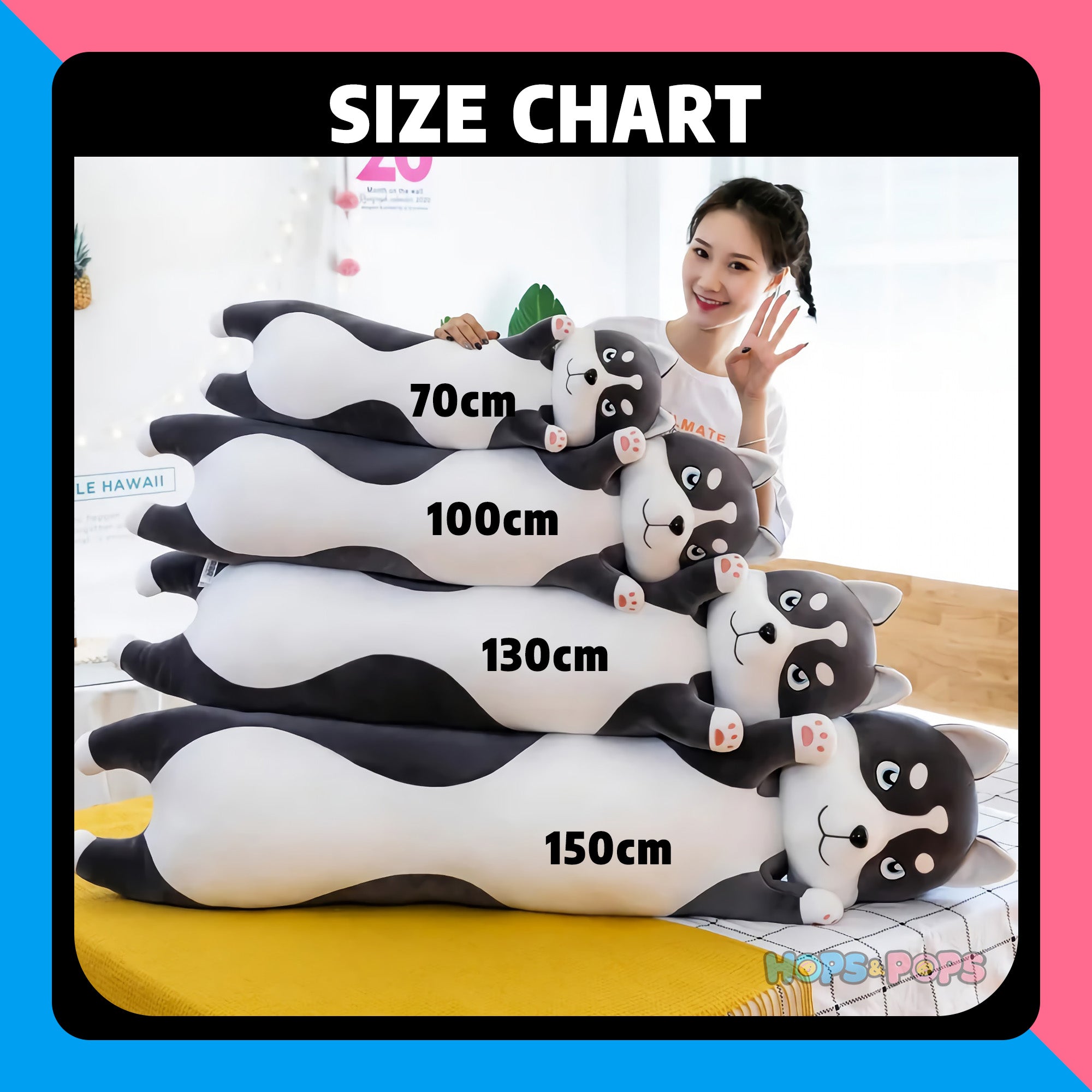 Size Chart for GrumpyPaw Husky, The Moody Hugger