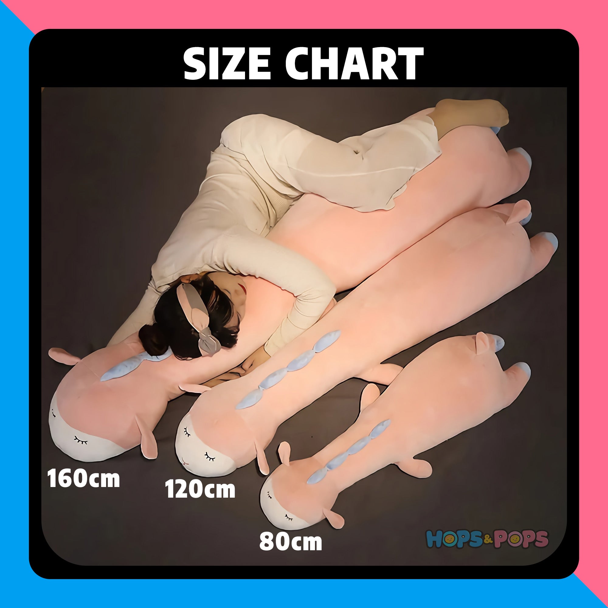 Size Chart for Lush Looong Plushie Critters