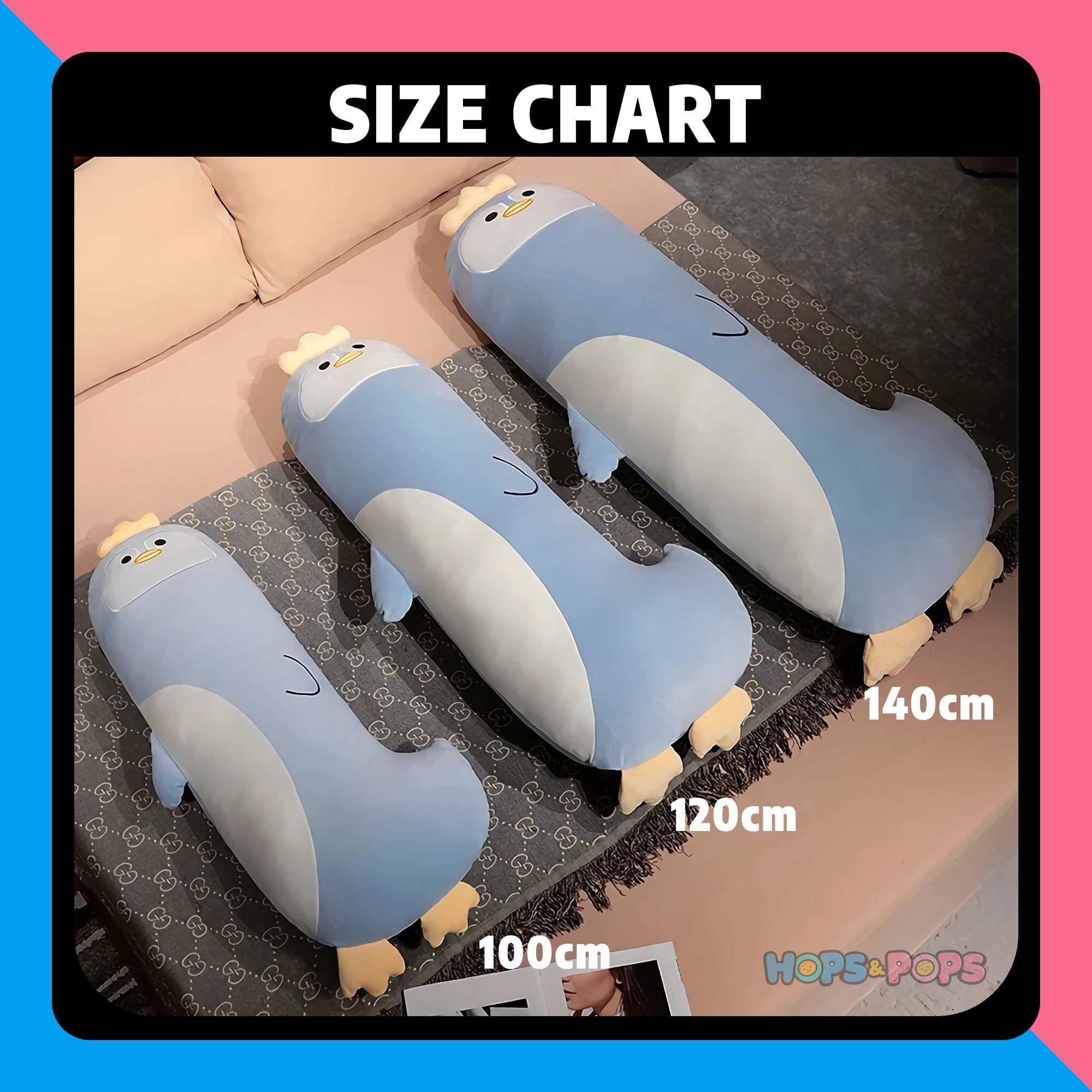 Size Chart for Curvy Cuddlers Twisty Plush Cuties
