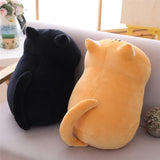 SnuggleMeow Adorable Round Cat Plush Pillow