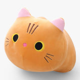 SnuggleMeow Adorable Round Cat Plush Pillow