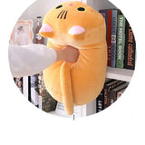 SnuggleMeow Adorable Round Cat Plush Pillow