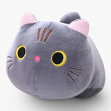 SnuggleMeow Adorable Round Cat Plush Pillow