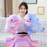 CozyChomp Dino Fluffy Blanket Plush Set