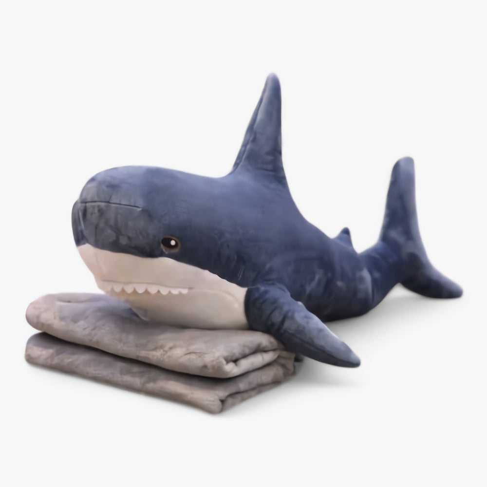 Reef Shark Plush Blanket Set