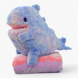 CozyChomp Dino Fluffy Blanket Plush Set