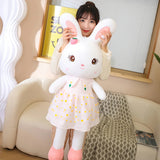 Daisy Dress Bunnies, Sweet Plush Rabbits in Floral Skirts