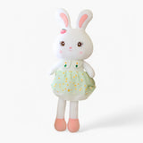 Daisy Dress Bunnies, Sweet Plush Rabbits in Floral Skirts
