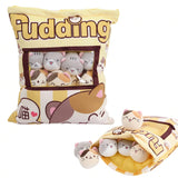 Pudding Pocket Cats, Peekaboo Plush Cushion Set
