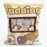 Pudding Pocket Cats, Peekaboo Plush Cushion Set