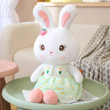Daisy Dress Bunnies, Sweet Plush Rabbits in Floral Skirts