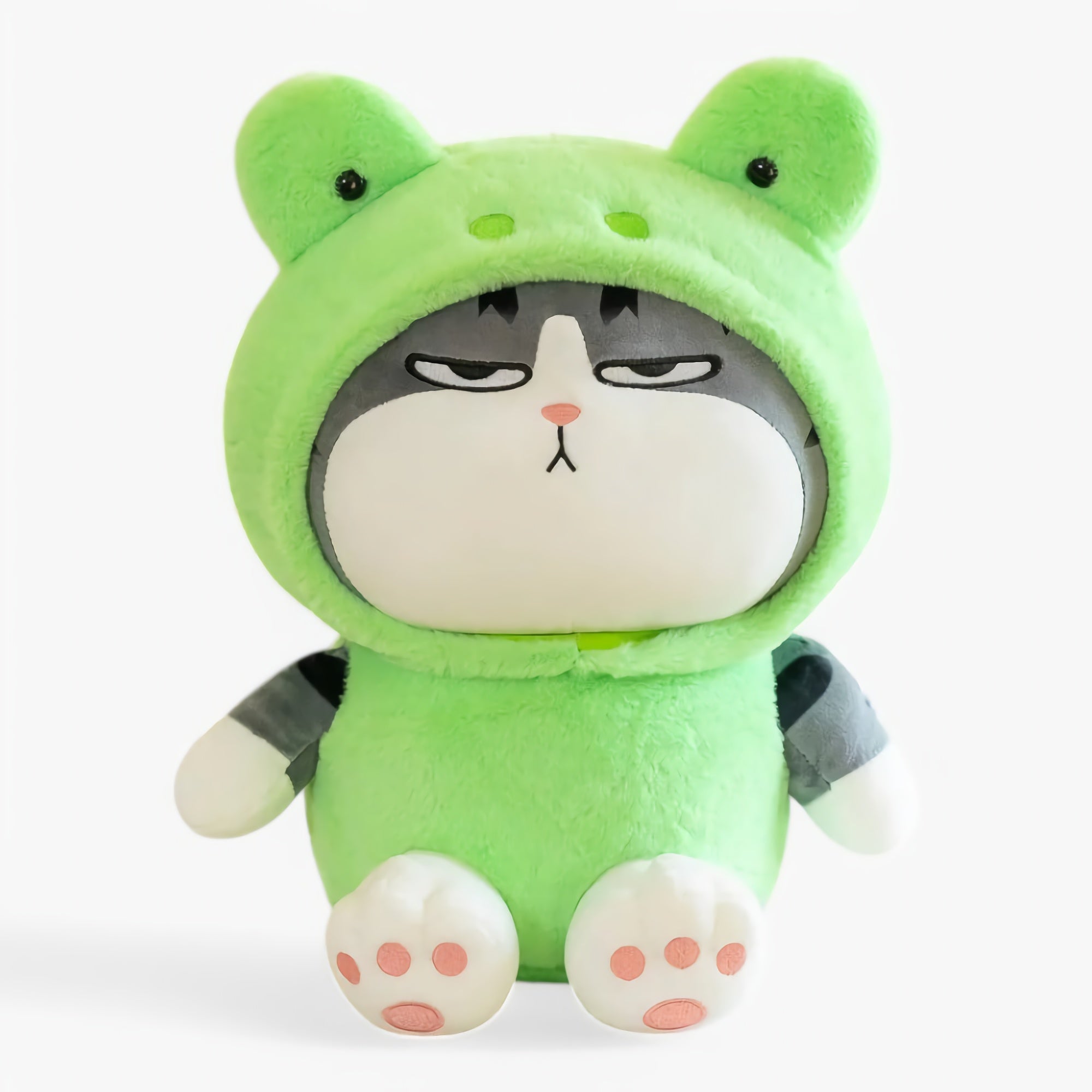 Grumpy Cosplay Cats Stuffed Animal Plushies in Cute Hoodies