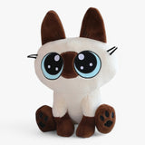 Big-Eyed Siamese Cat Stuffed Animal Plush