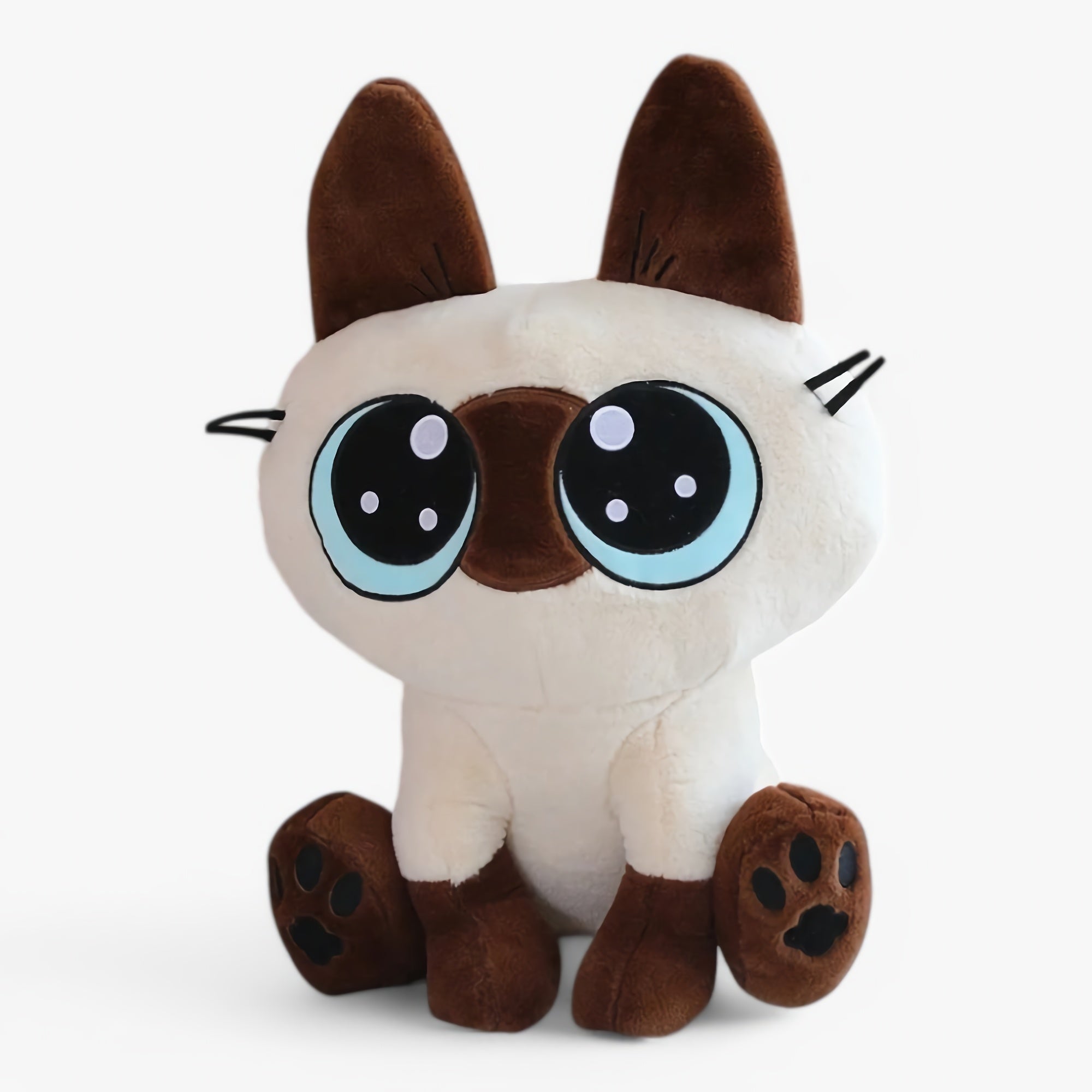 Big-Eyed Siamese Cat Stuffed Animal Plush