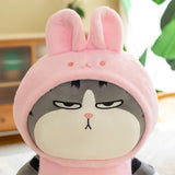Grumpy Cosplay Cats Stuffed Animal Plushies in Cute Hoodies