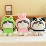 Grumpy Cosplay Cats Stuffed Animal Plushies in Cute Hoodies