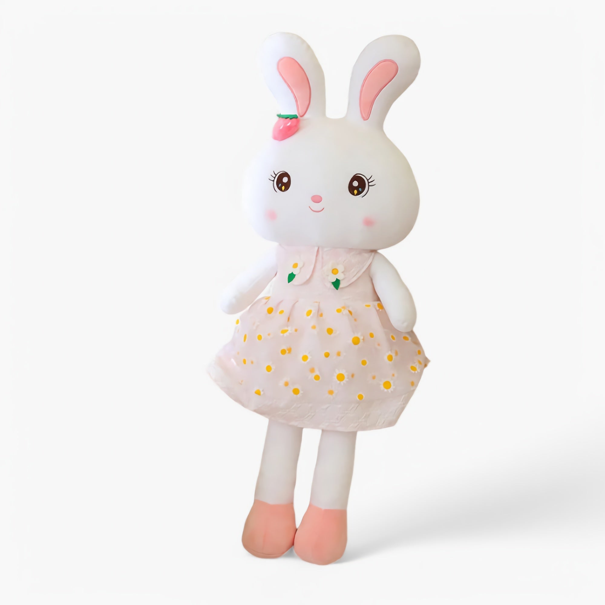 Daisy Dress Bunnies, Sweet Plush Rabbits in Floral Skirts