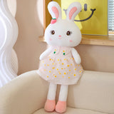 Daisy Dress Bunnies, Sweet Plush Rabbits in Floral Skirts