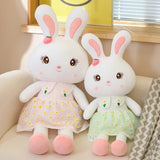 Daisy Dress Bunnies, Sweet Plush Rabbits in Floral Skirts