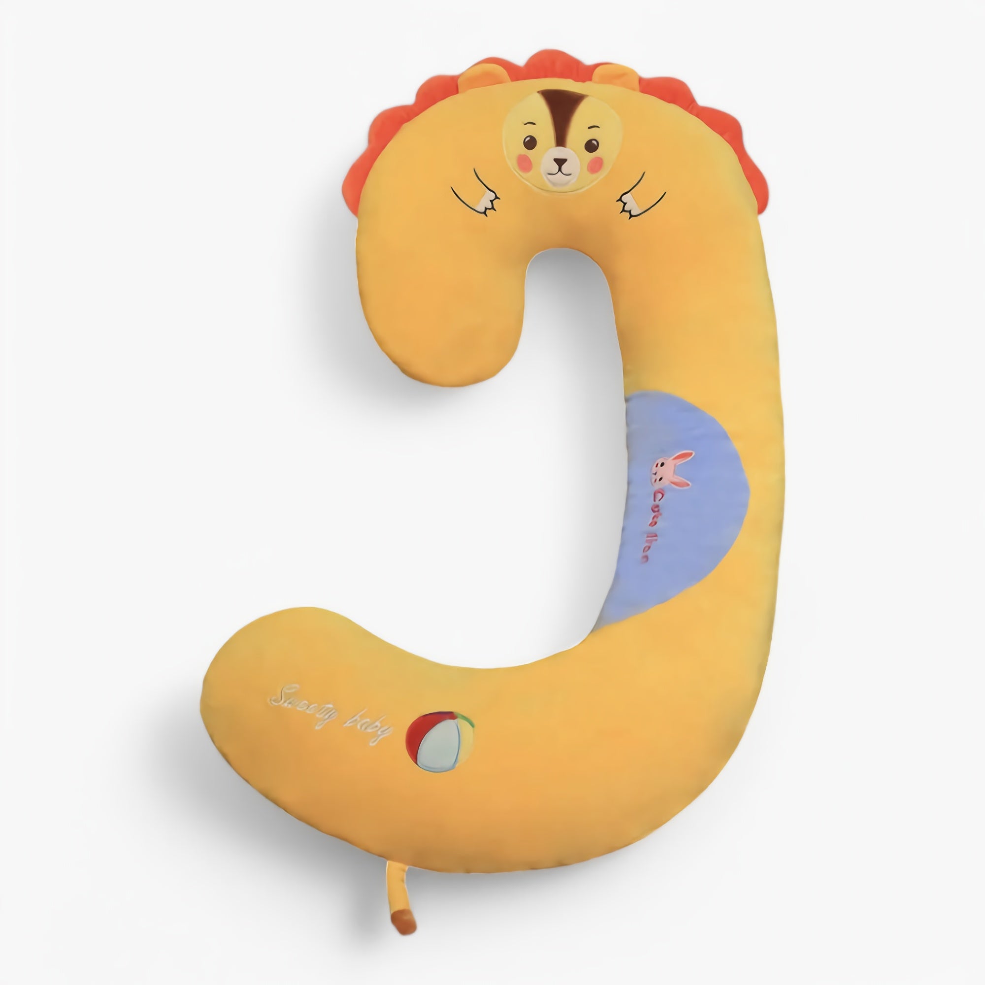 SnuggleZoo Giant C-Shaped Animal Plush Pillow