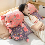 Piggy Bloom Floral & Fluffy Plush Pillows