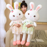Daisy Dress Bunnies, Sweet Plush Rabbits in Floral Skirts