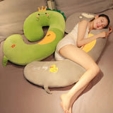 SnuggleZoo Giant C-Shaped Animal Plush Pillow