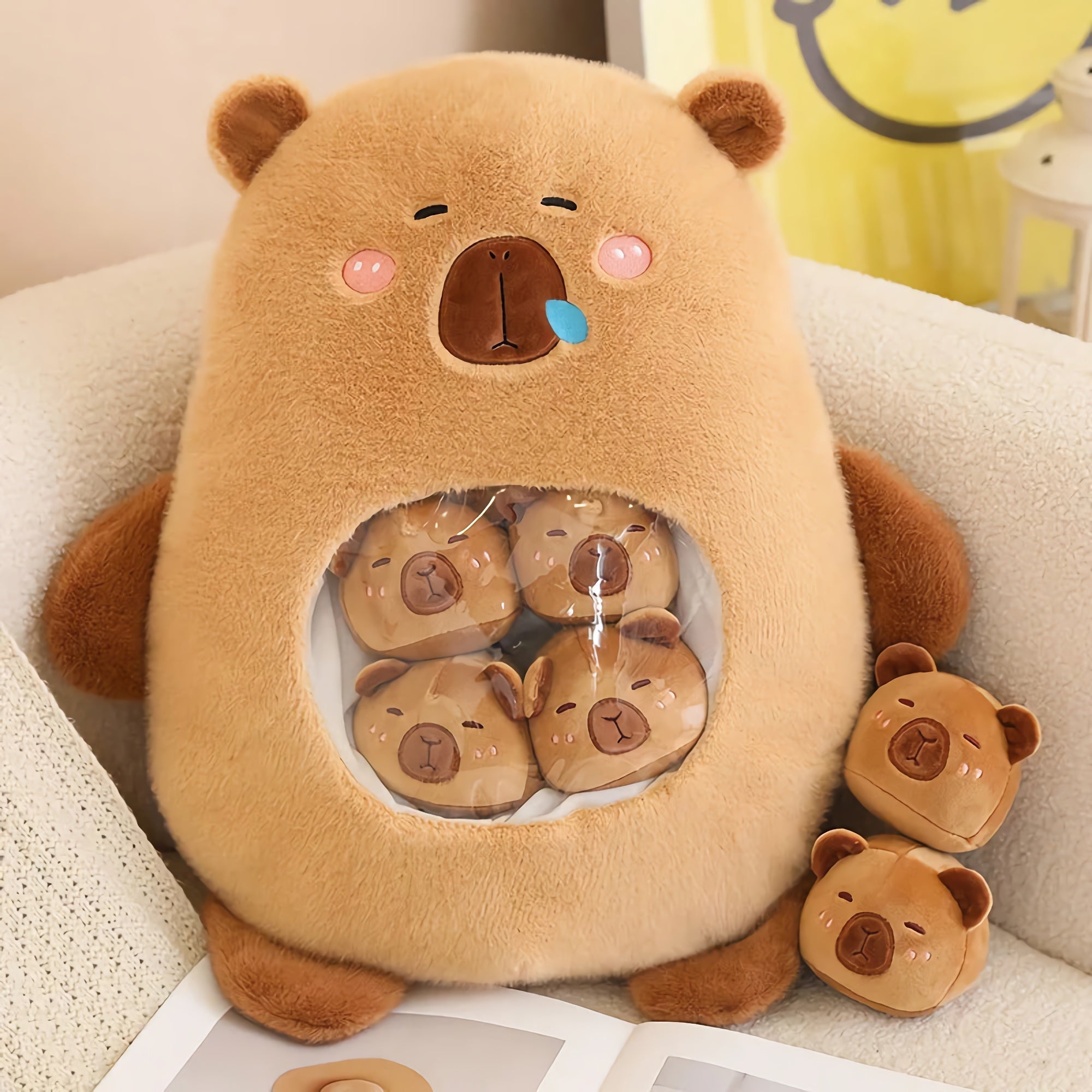 Capy Snuggle Bag Peekaboo Plush Set