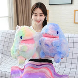 CozyChomp Dino Fluffy Blanket Plush Set