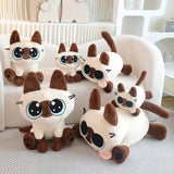 Big-Eyed Siamese Cat Stuffed Animal Plush