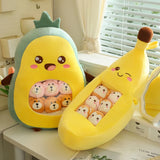 Snack Squeeze Fruits Peekaboo Plush Set