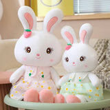 Daisy Dress Bunnies, Sweet Plush Rabbits in Floral Skirts