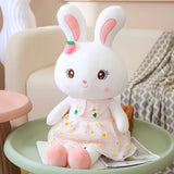 Daisy Dress Bunnies, Sweet Plush Rabbits in Floral Skirts