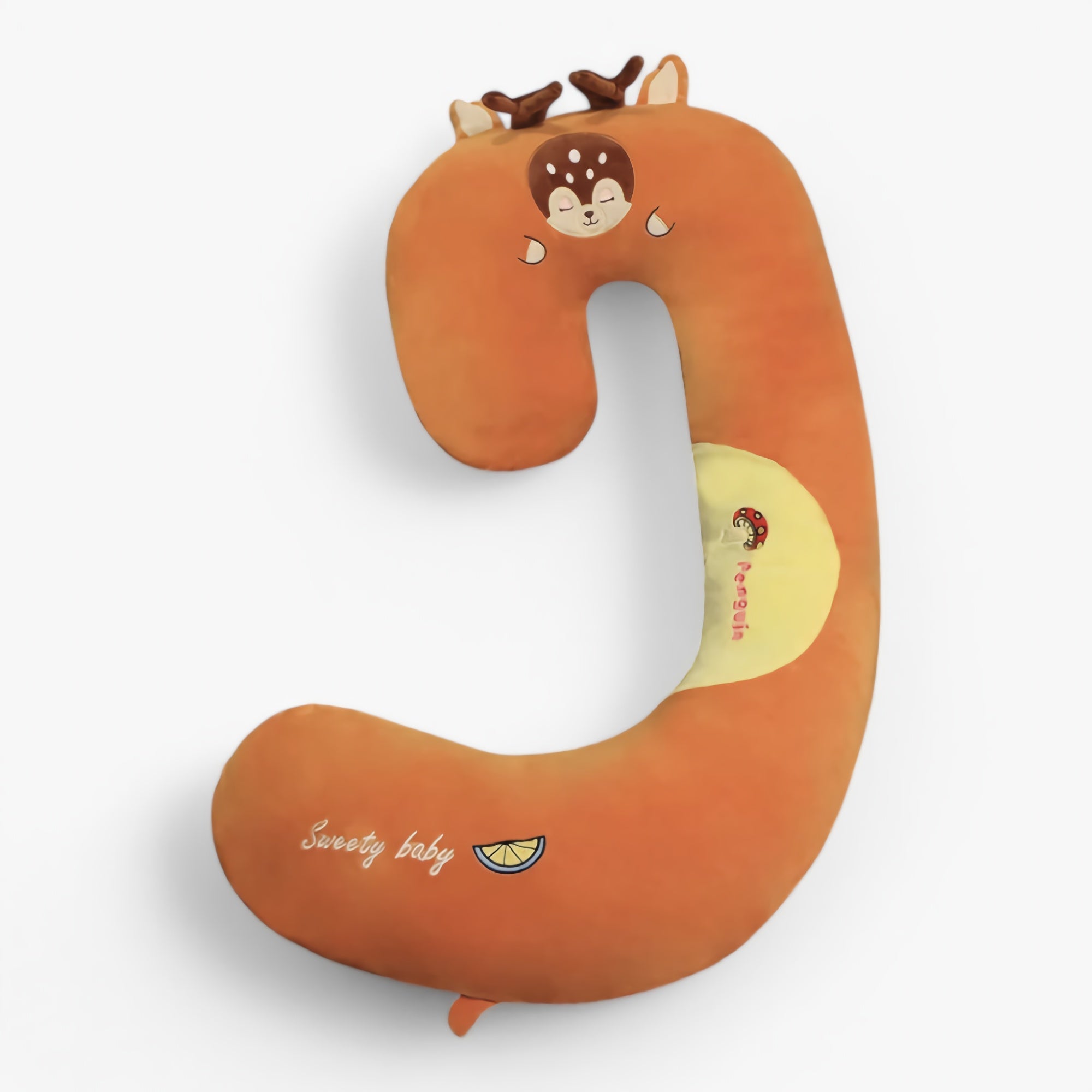 SnuggleZoo Giant C-Shaped Animal Plush Pillow