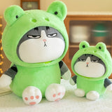Grumpy Cosplay Cats Stuffed Animal Plushies in Cute Hoodies