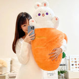 Snuggle Pals Cat & Rabbit Cozy Hideaway Plushies