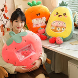 Snack Squeeze Fruits Peekaboo Plush Set