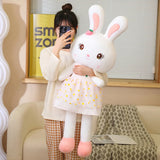 Daisy Dress Bunnies, Sweet Plush Rabbits in Floral Skirts