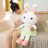 Daisy Dress Bunnies, Sweet Plush Rabbits in Floral Skirts