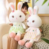 Daisy Dress Bunnies, Sweet Plush Rabbits in Floral Skirts