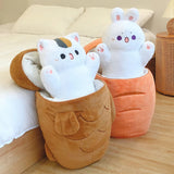 Snuggle Pals Cat & Rabbit Cozy Hideaway Plushies