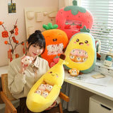 Snack Squeeze Fruits Peekaboo Plush Set