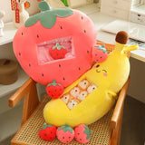 Snack Squeeze Fruits Peekaboo Plush Set