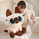 Big-Eyed Siamese Cat Stuffed Animal Plush