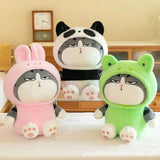 Grumpy Cosplay Cats Stuffed Animal Plushies in Cute Hoodies